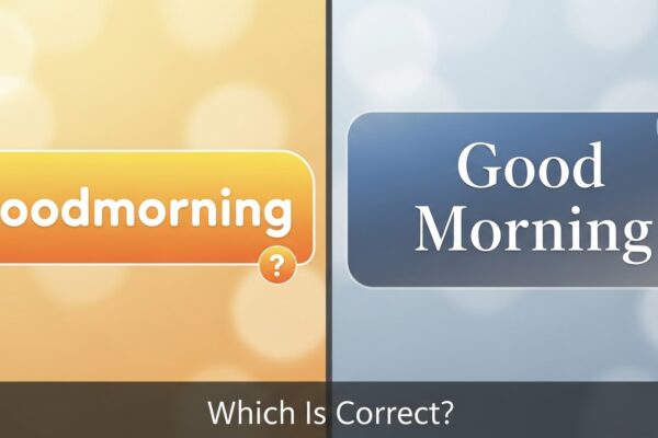 Goodmorning or Good Morning, Which Is Correct