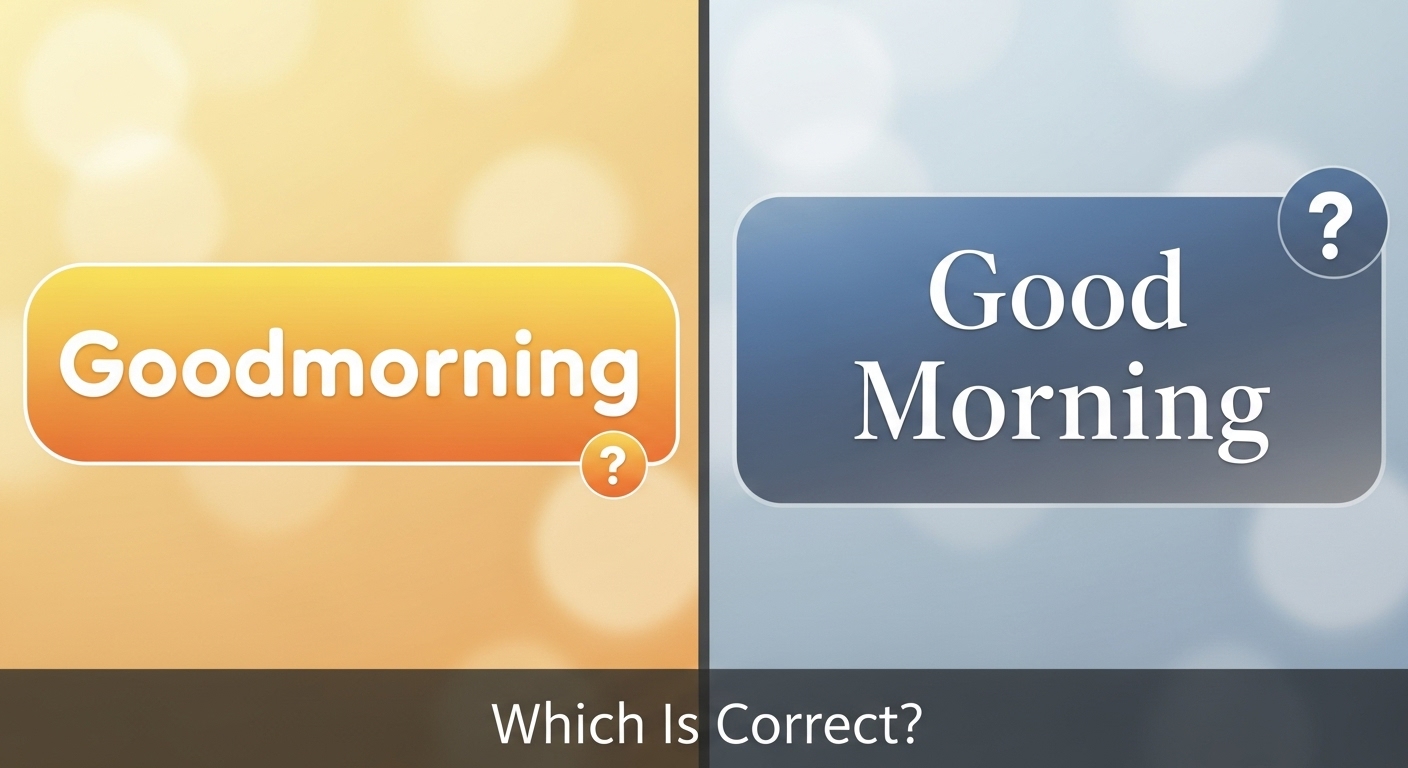 Goodmorning or Good Morning, Which Is Correct